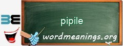 WordMeaning blackboard for pipile